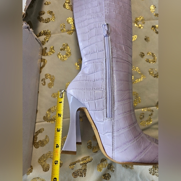 Aldo Womens Shoe Size 5 & 6   Purple Stilleto Boots Pointed Toe Leather Boots - Picture 10 of 11
